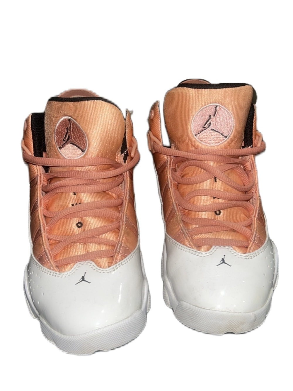 Jordan Kids Basketball Shoes in Peach and White